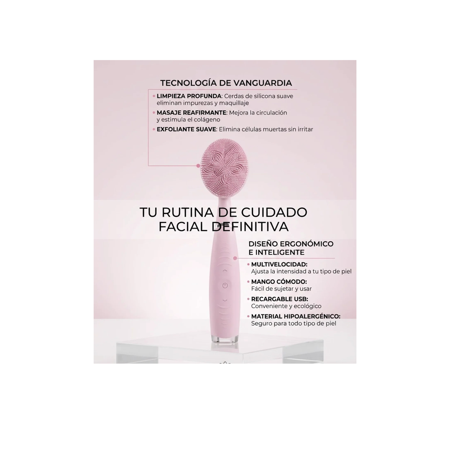 Cepillo Eléctrico de Limpieza Facial
